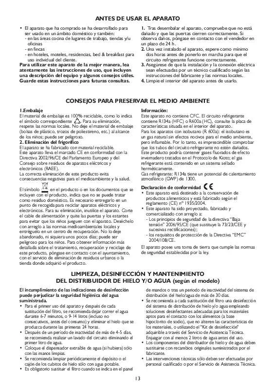 Mode d'emploi WHIRLPOOL ARG 448/A