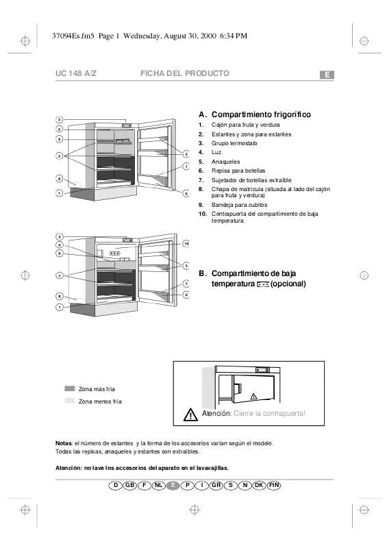 Mode d'emploi WHIRLPOOL ARG 581/2