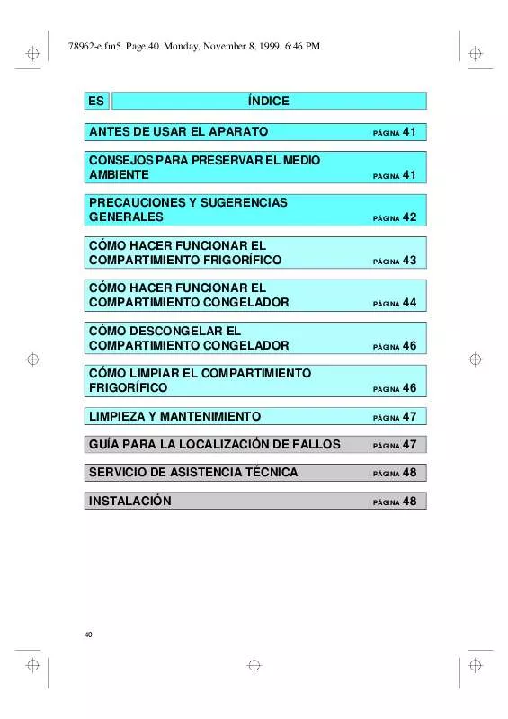 Mode d'emploi WHIRLPOOL ART 469/G/R