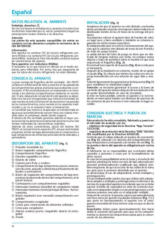 Mode d'emploi WHIRLPOOL ART 481/R