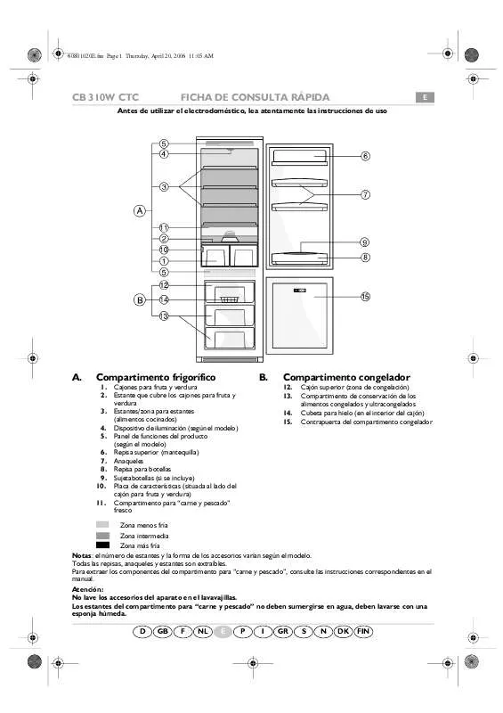 Mode d'emploi WHIRLPOOL ART 489