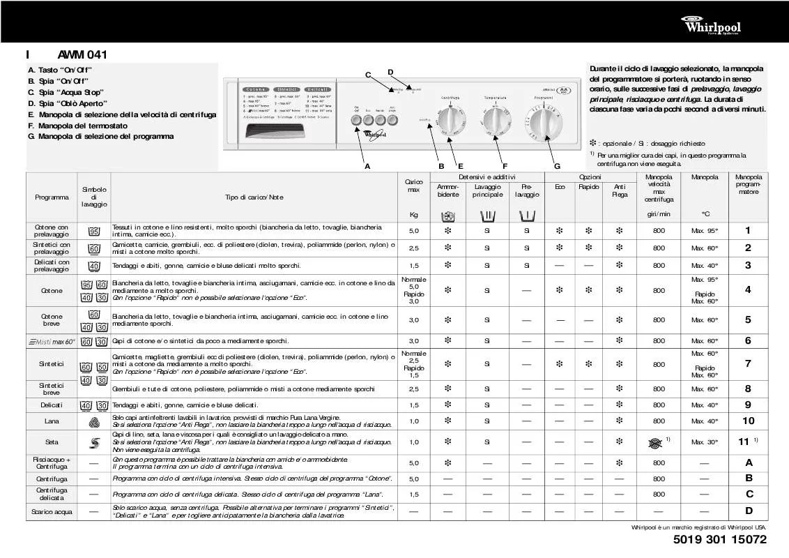 Mode d'emploi WHIRLPOOL ART 973/H/SILVER