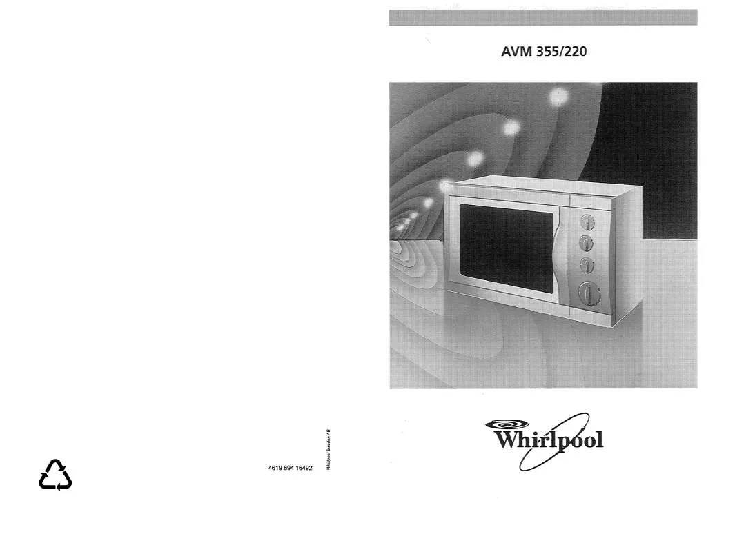 Mode d'emploi WHIRLPOOL AVM 220/WP/AV