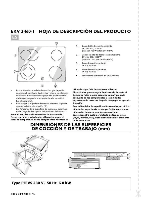 Mode d'emploi WHIRLPOOL EKV 3460-1 SW