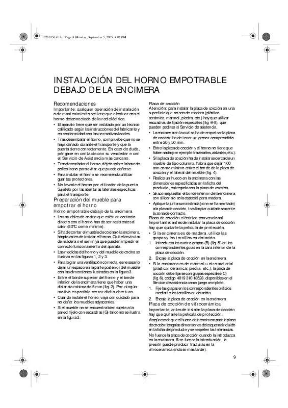 Mode d'emploi WHIRLPOOL ELZA 7960 IN