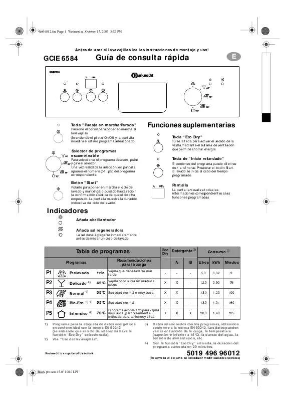 Mode d'emploi WHIRLPOOL GCIE 6584/1 SW