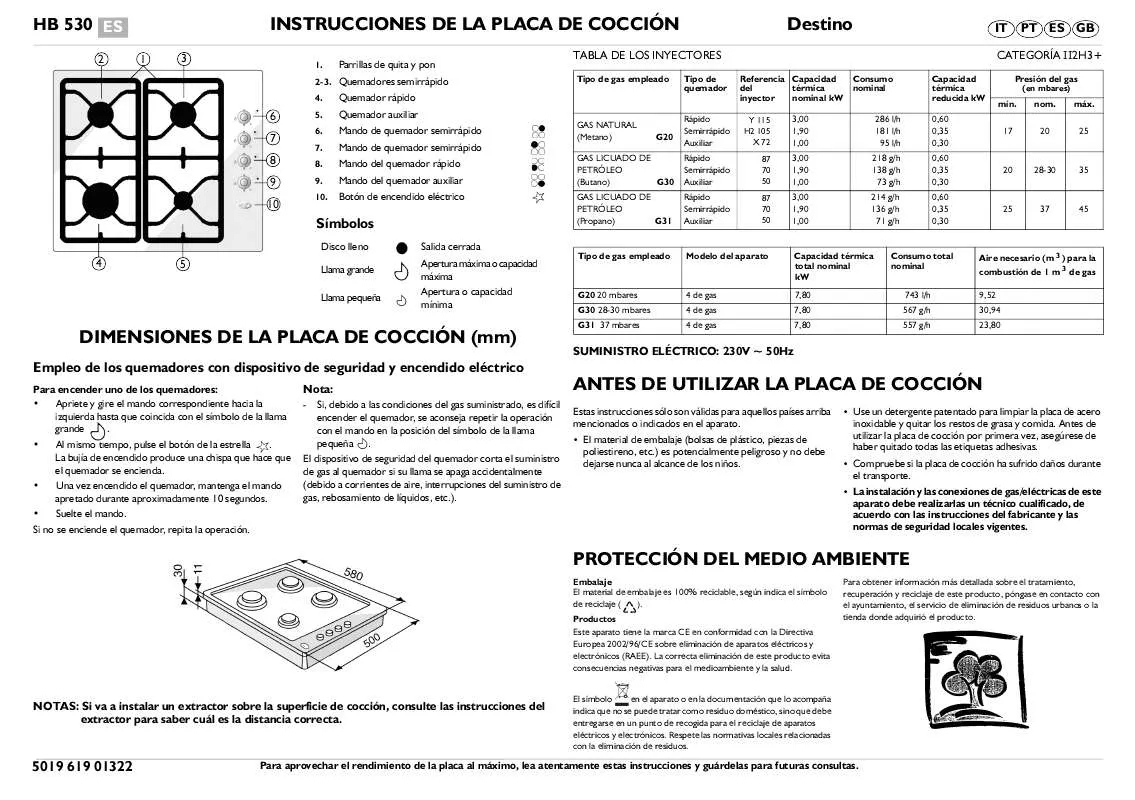 Mode d'emploi WHIRLPOOL HB 530 AN