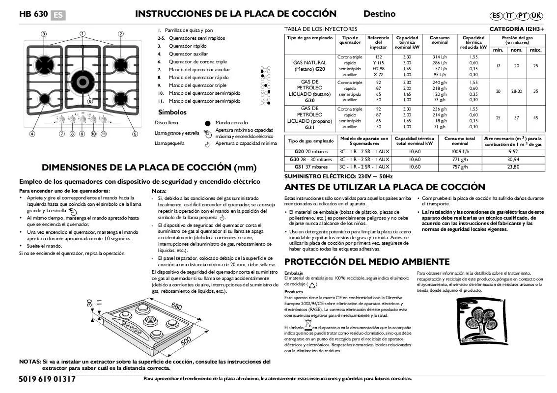 Mode d'emploi WHIRLPOOL HB 630 AN