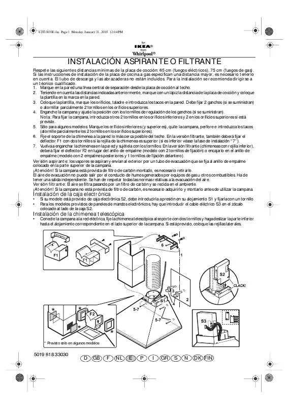 Mode d'emploi WHIRLPOOL HOO C01 S