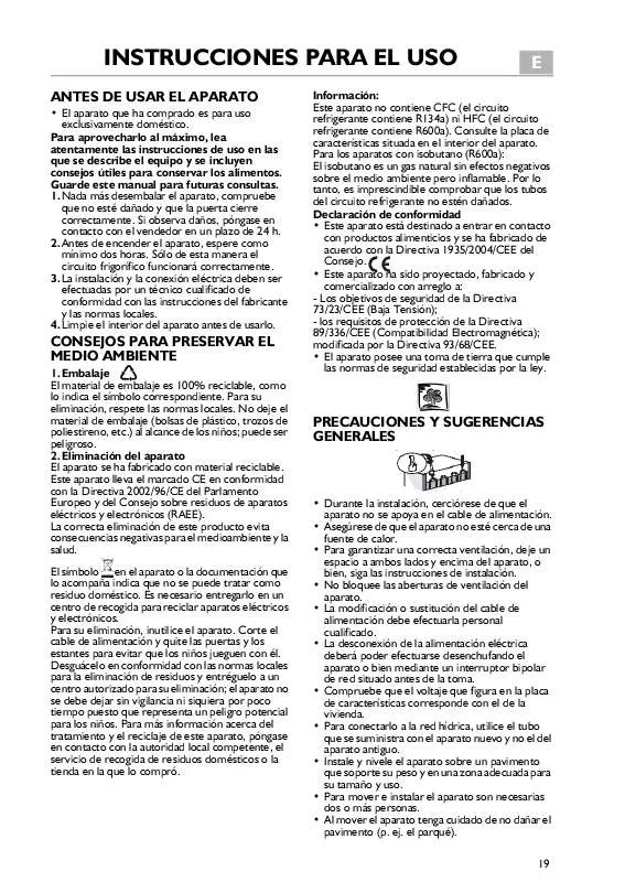 Mode d'emploi WHIRLPOOL KGA 281 WS/1