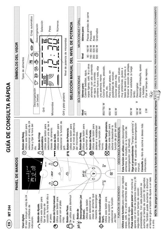 Mode d'emploi WHIRLPOOL MT 244/1/BL