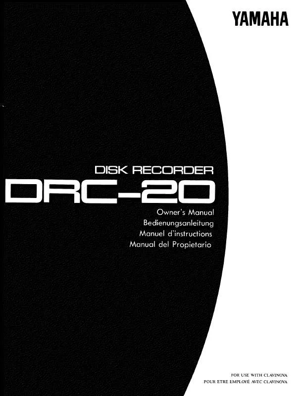 Mode d'emploi YAMAHA DRC-20