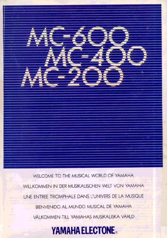 Mode d'emploi YAMAHA MC-600-MC-400-MC-200