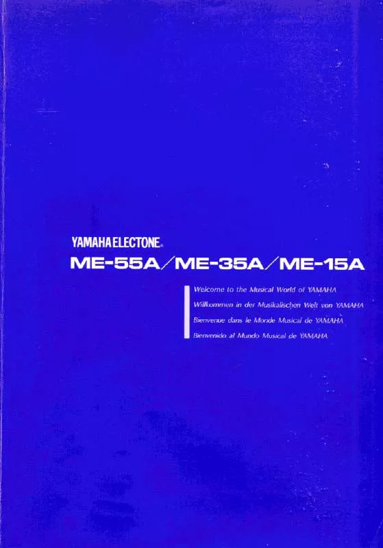 Mode d'emploi YAMAHA ME-55A-ME-35A-ME-15A