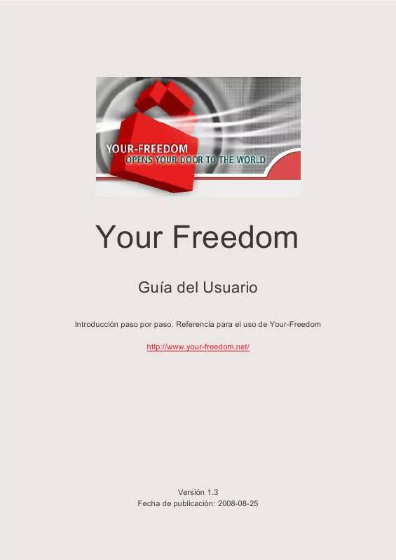 Mode d'emploi YOUR FREEDOM YOUR FREEDOM