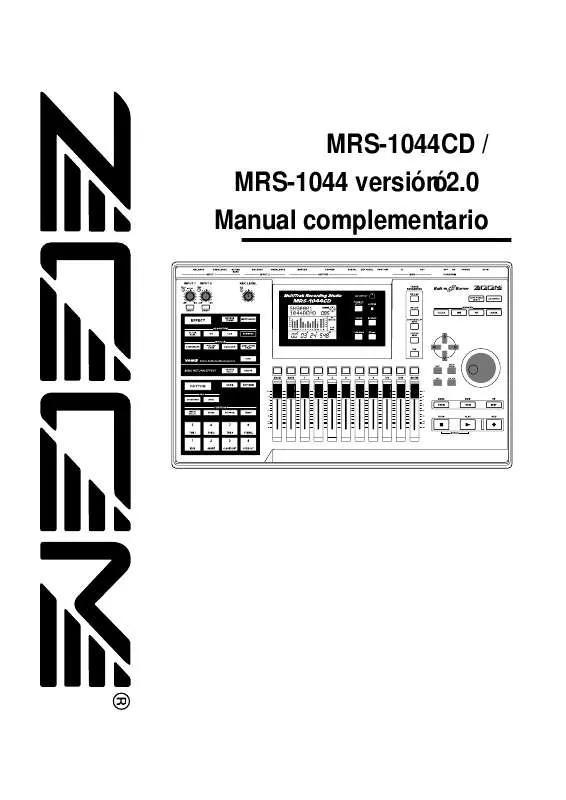 Mode d'emploi ZOOM 1044CD